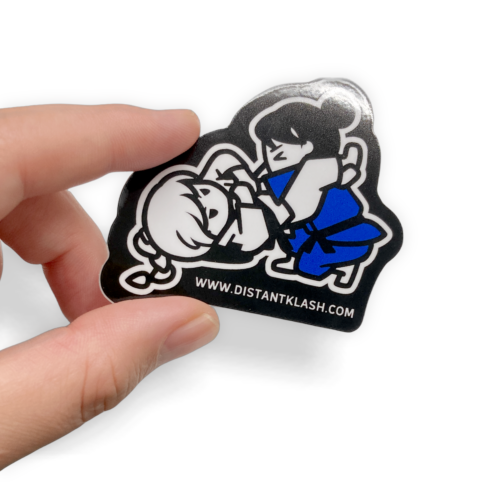 Girls Armbar Sticker - Black, Blue Girls Armbar Sticker - Black, Blue