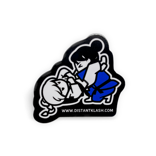 Girls Armbar Sticker - Black, Blue