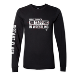 No Tapping in Wrestling YOUTH Long-Sleeve Shirt - Navy, Black No Tapping in Wrestling YOUTH Long-Sleeve Shirt - Navy, Black