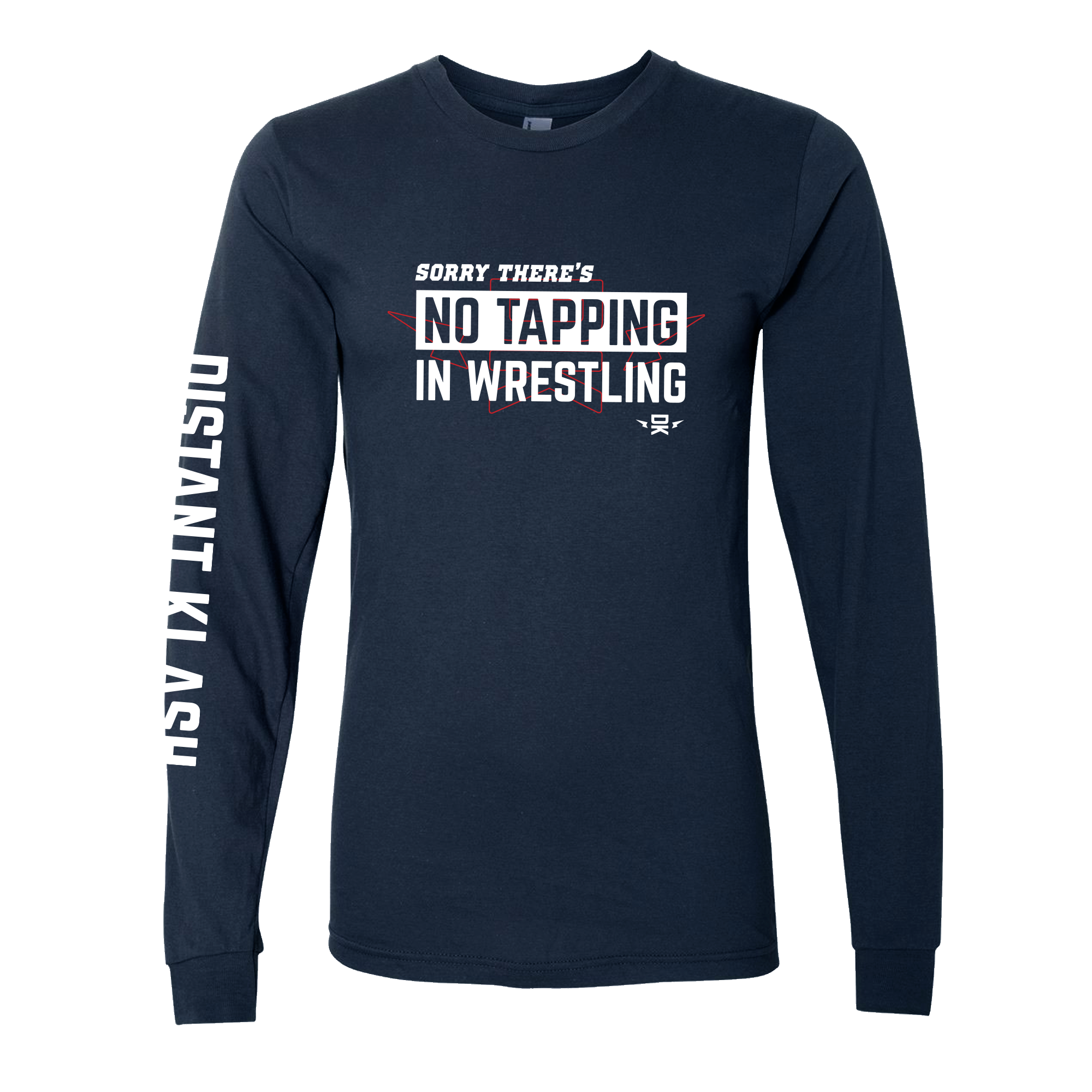 No Tapping in Wrestling YOUTH Long-Sleeve Shirt - Navy, Black No Tapping in Wrestling YOUTH Long-Sleeve Shirt - Navy, Black