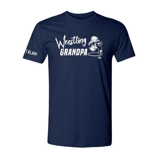 Wrestling Grandpa T-Shirt - Black, Navy