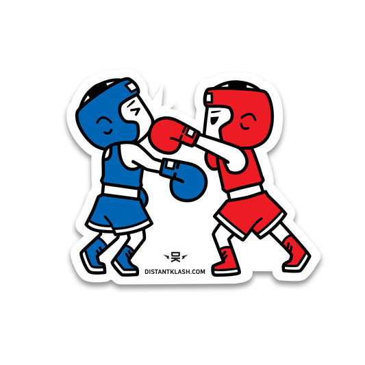 Boys Punch Sticker - White