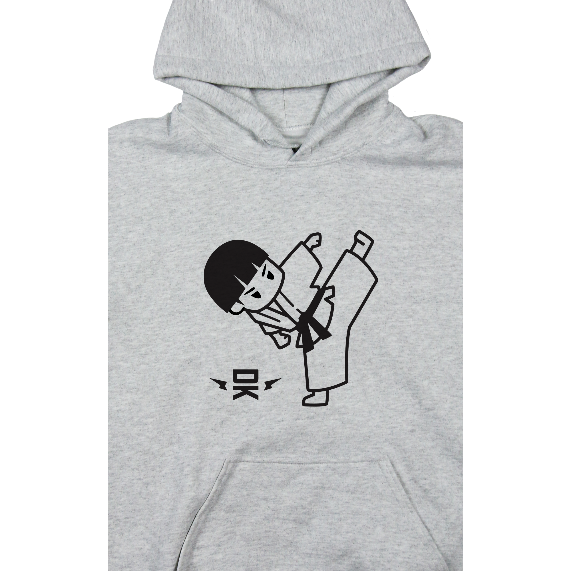 Boys TKD Kick Hoodie - Grey Boys TKD Kick Hoodie - Grey