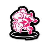 Girls Head and Arm Throw Sticker - Black, Pink Girls Head and Arm Throw Sticker - Black, Pink
