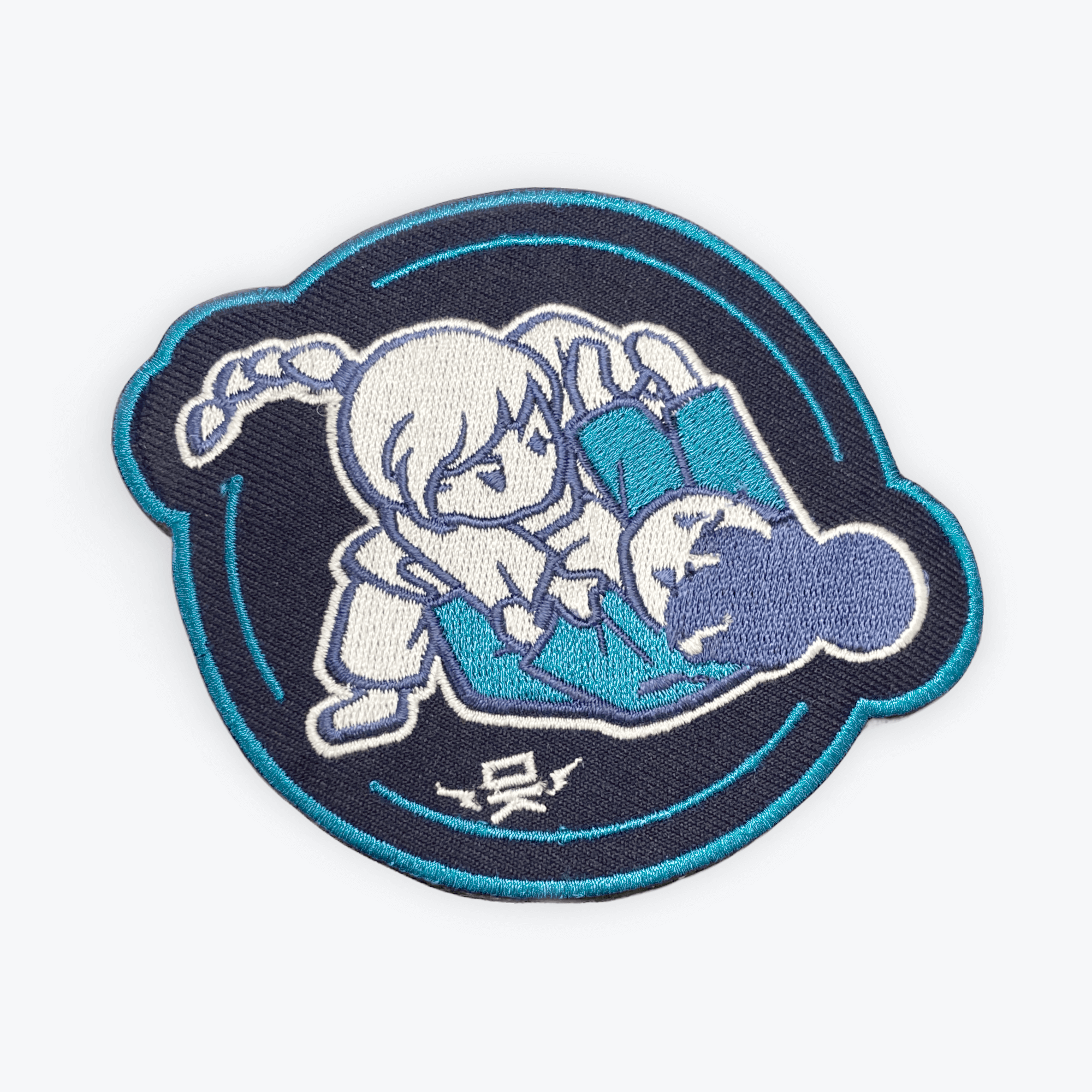 Girls Rolling Patch - Navy, Aqua Girls Rolling Patch - Navy, Aqua