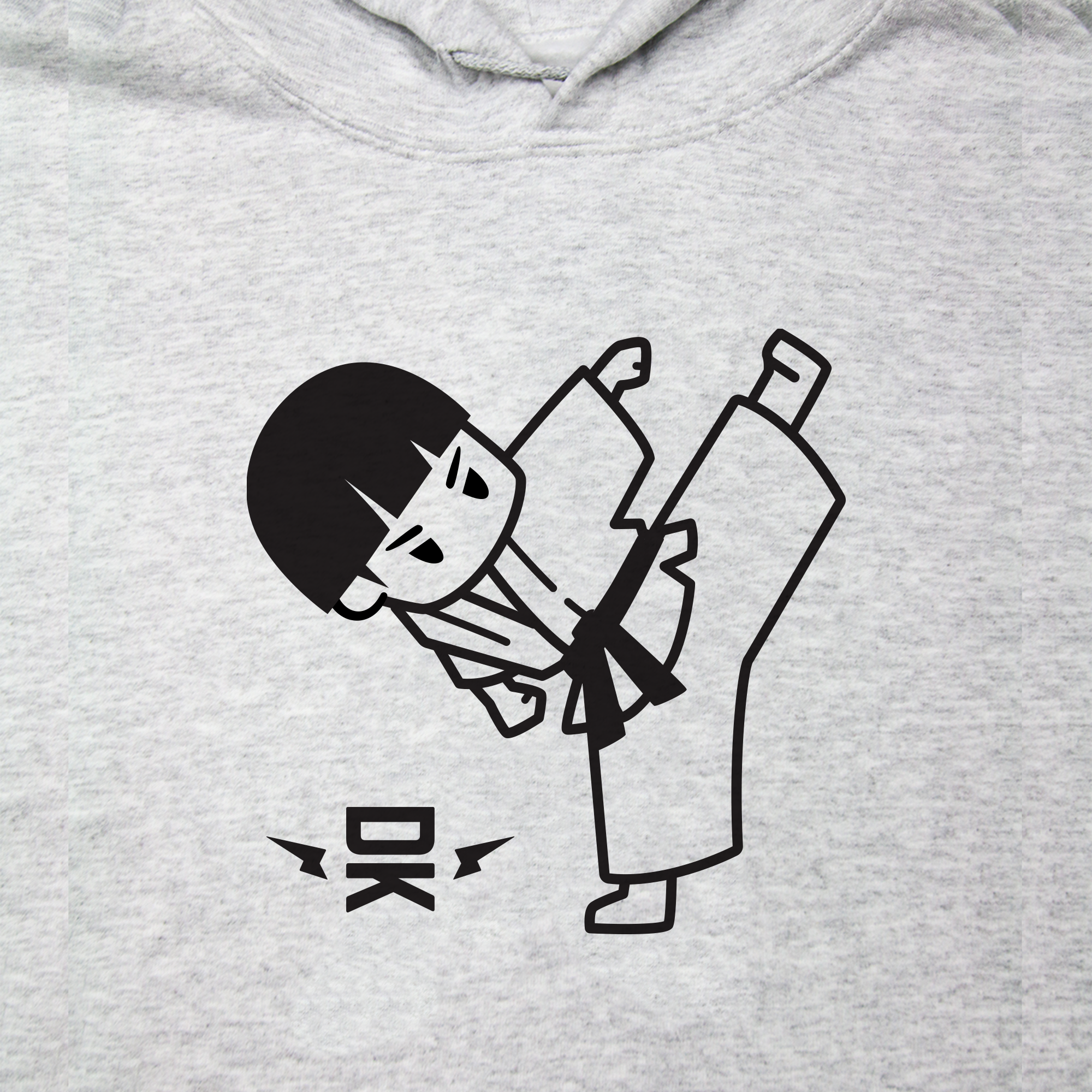 Boys TKD Kick Hoodie - Grey Boys TKD Kick Hoodie - Grey