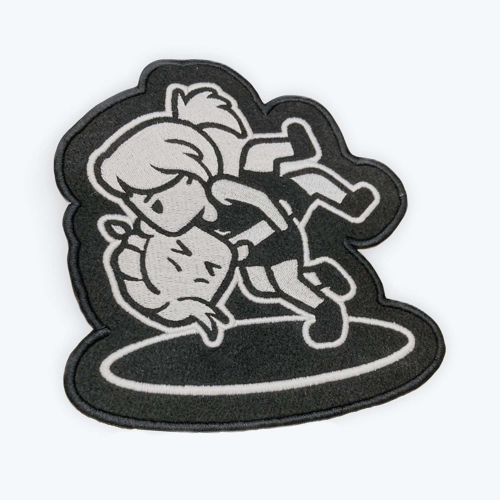 Girls Head and Arm Throw Letterman Patch - Black Girls Head and Arm Throw Letterman Patch - Black