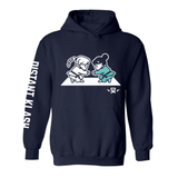 Girls Fist Bump Hoodie - Navy, Black Girls Fist Bump Hoodie - Navy, Black