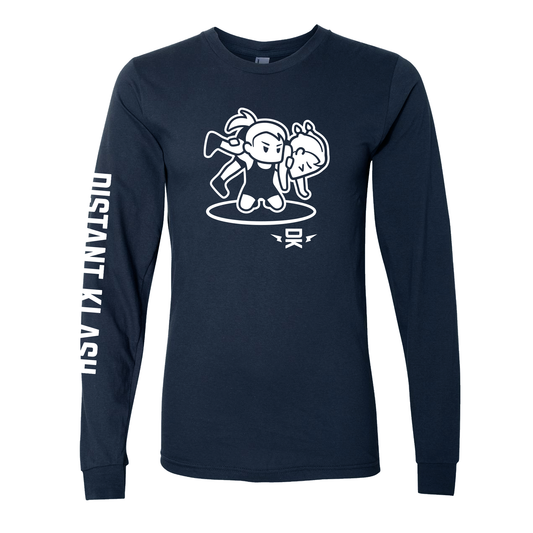 Girls Fireman Long-Sleeve Shirt - Navy, Black, White