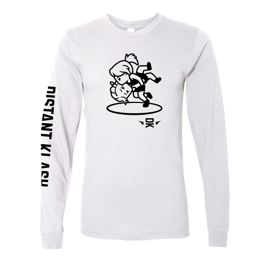 Girls Head and Arm Throw Long-Sleeve Shirt - Navy, Black, White