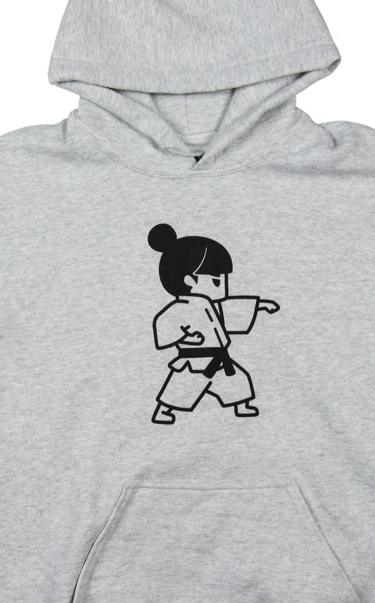 Girls Punch Hoodie - Grey