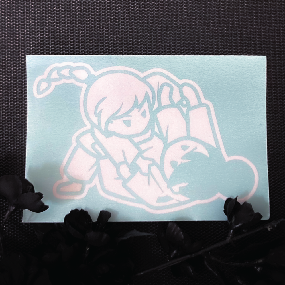 Girls Rolling Car Decal - White Girls Rolling Car Decal - White