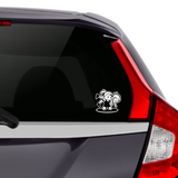 Girls Fireman Car Decal - White Girls Fireman Car Decal - White