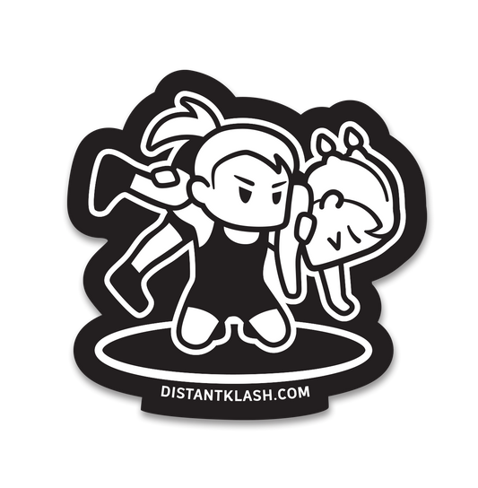 Girls Fireman Sticker - Black