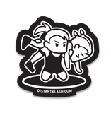 Girls Fireman Sticker - Black Girls Fireman Sticker - Black