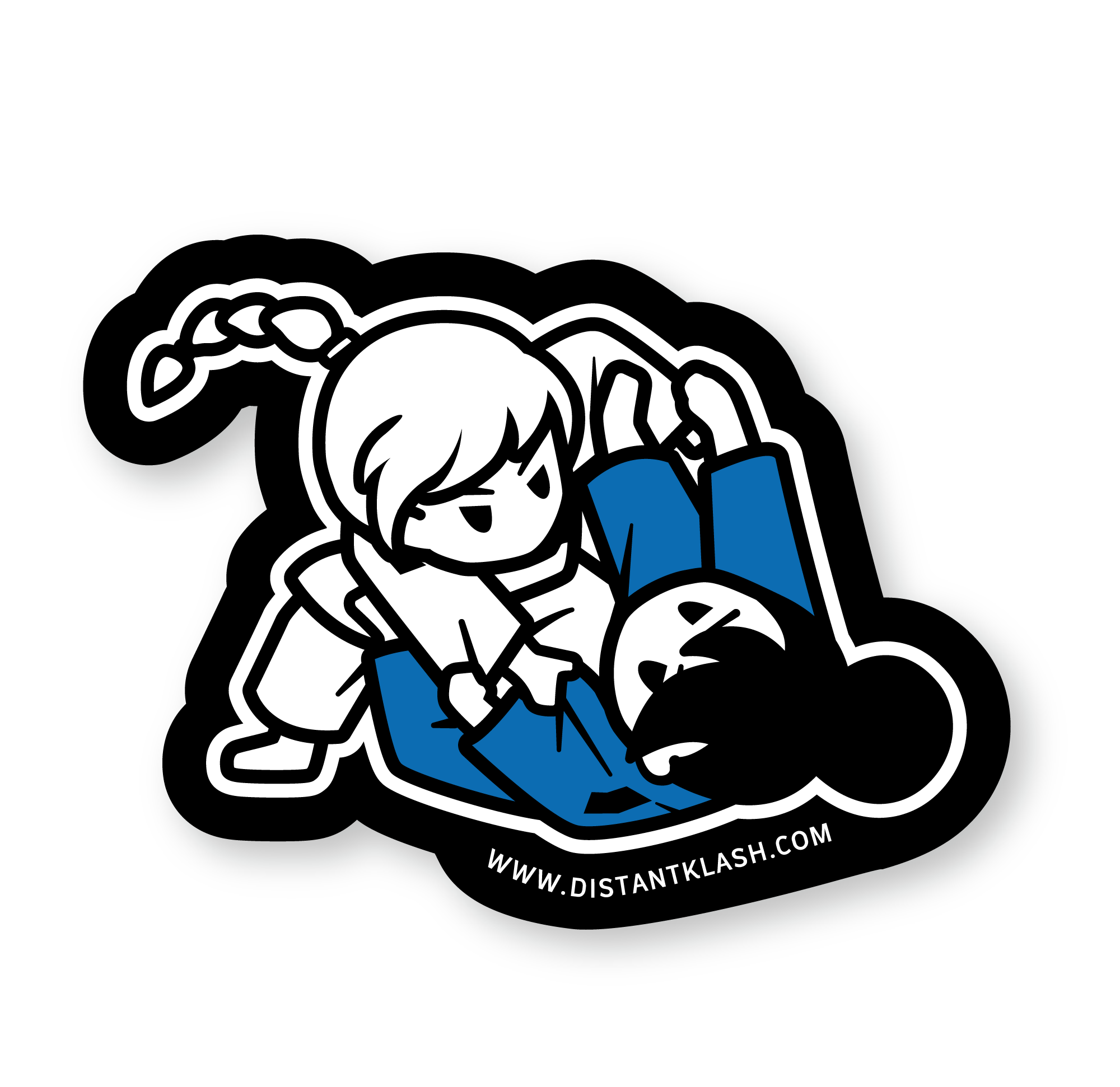 Girls Rolling Sticker - Black, Blue Girls Rolling Sticker - Black, Blue
