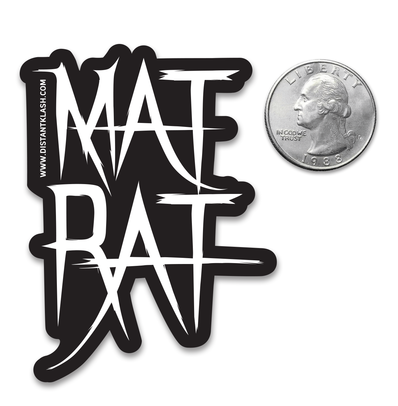 Mat Rat Sticker - Black Mat Rat Sticker - Black