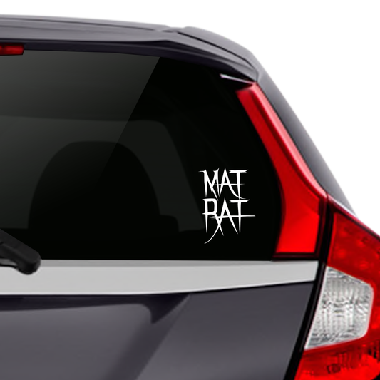 Mat Rat Car Decal - White