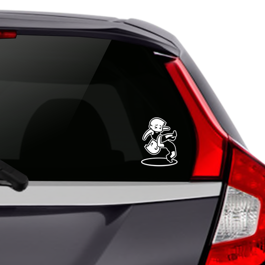 Boys Suplex Car Decal - White