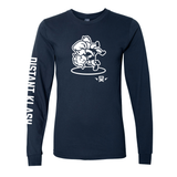 Girls Head and Arm Throw YOUTH Long-Sleeve Shirt - Navy, Black, White