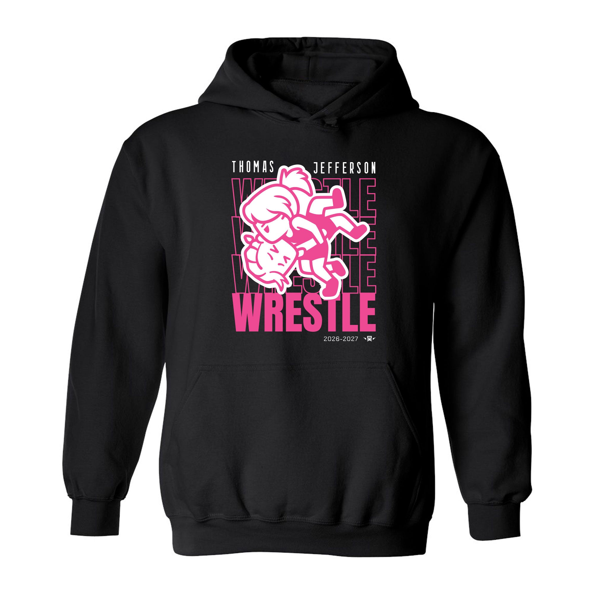 Thomas Jefferson Wrestle Wrestle Wrestle Black Hoodie