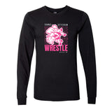 Thomas Jefferson Wrestle Wrestle Wrestle Black Long-Sleeve Shirt