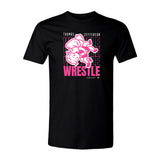 Thomas Jefferson Wrestling Pink on Black Shirt