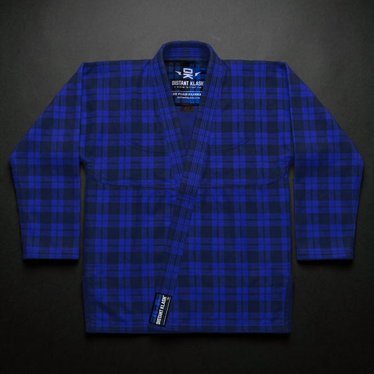 BJJ Blue Plaid Pajama Set - Brazilian Jiu-Jitsu Kimono Gi