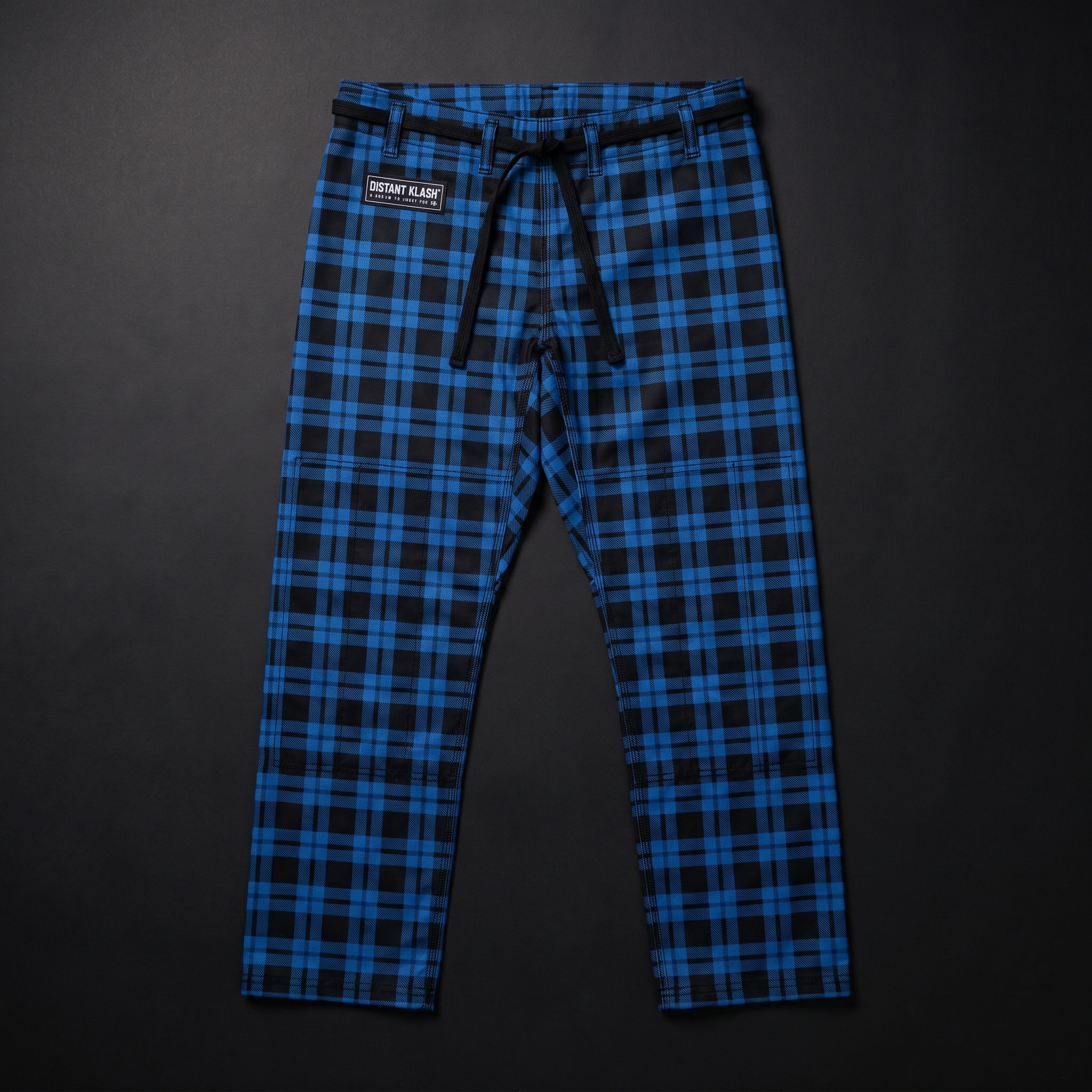 BJJ Blue Plaid Pajama Set - Brazilian Jiu-Jitsu Kimono Gi