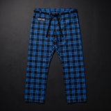 BJJ Blue Plaid Pajama Set - Brazilian Jiu-Jitsu Kimono Gi