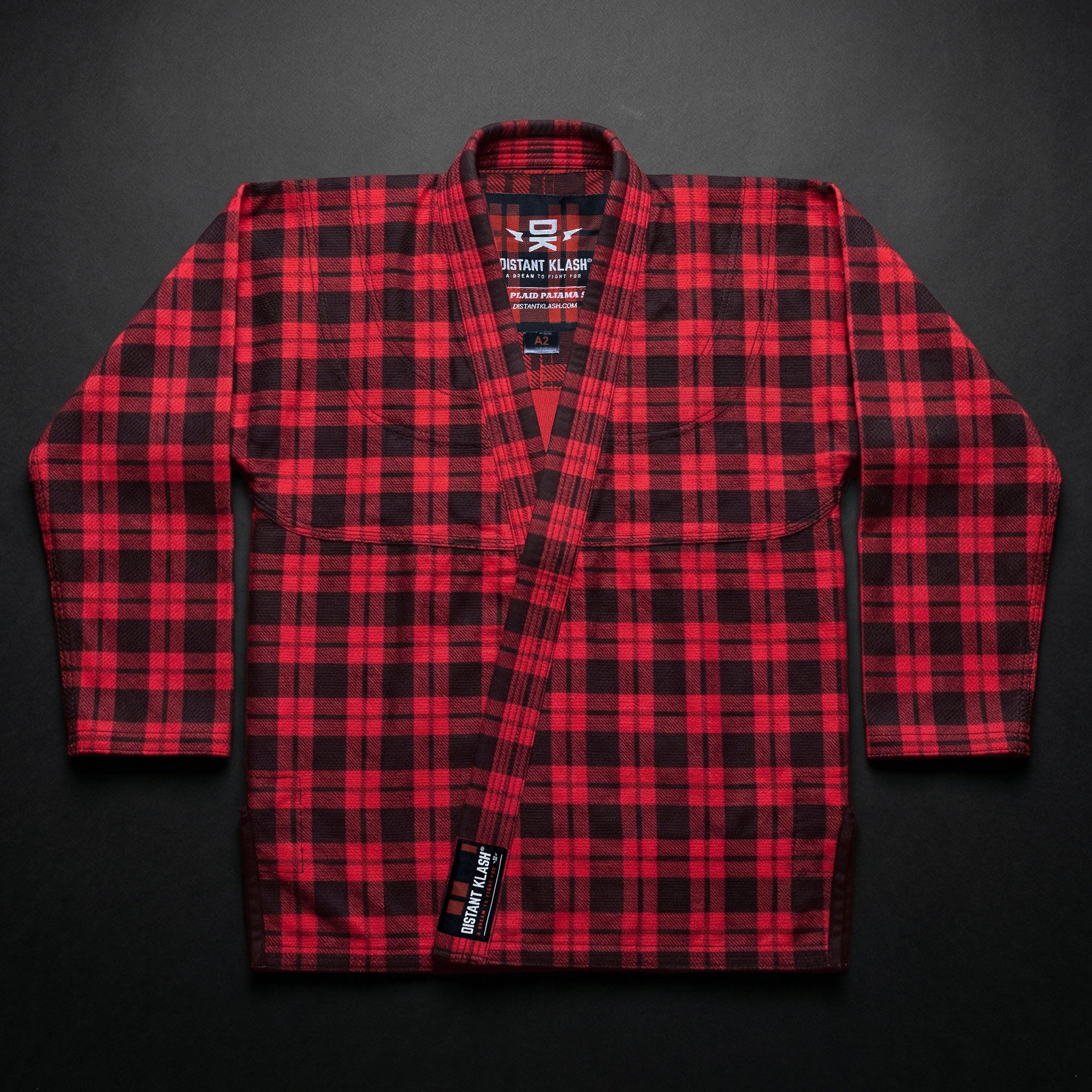 BJJ Red Plaid Pajama Set - Brazilian Jiu-Jitsu Kimono Gi