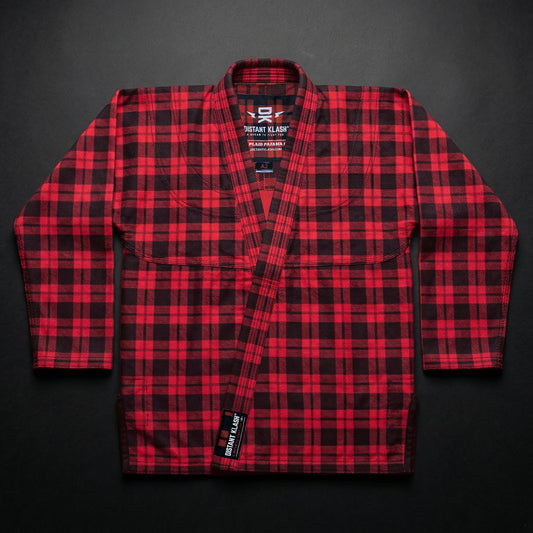 BJJ Red Plaid Pajama Set - Brazilian Jiu-Jitsu Kimono Gi