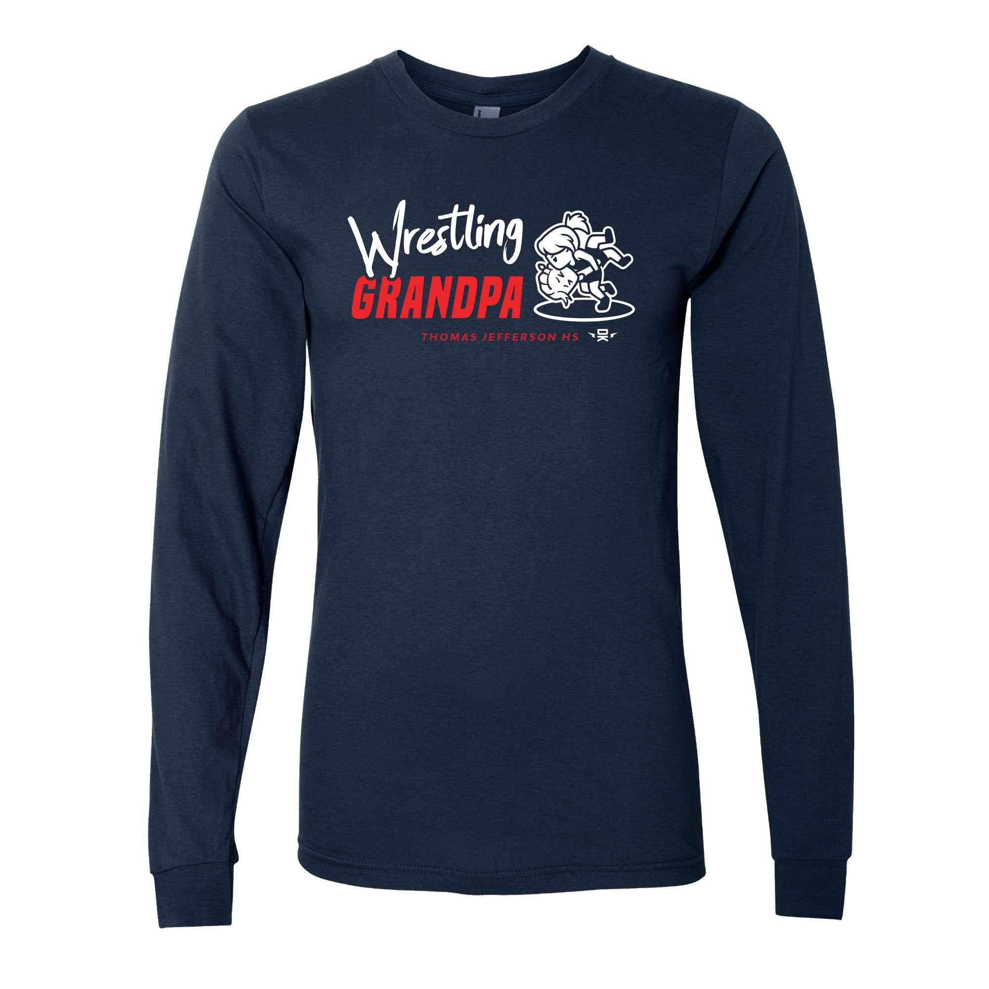 Thomas Jefferson Wrestling Grandpa Long-Sleeve Shirt