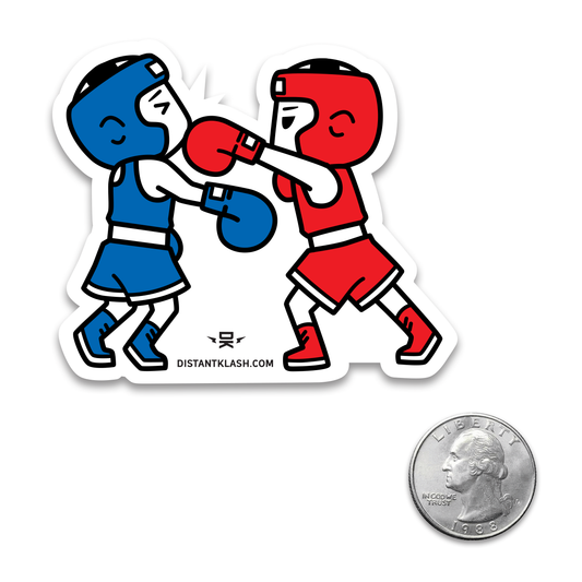 Boys Punch Sticker - White