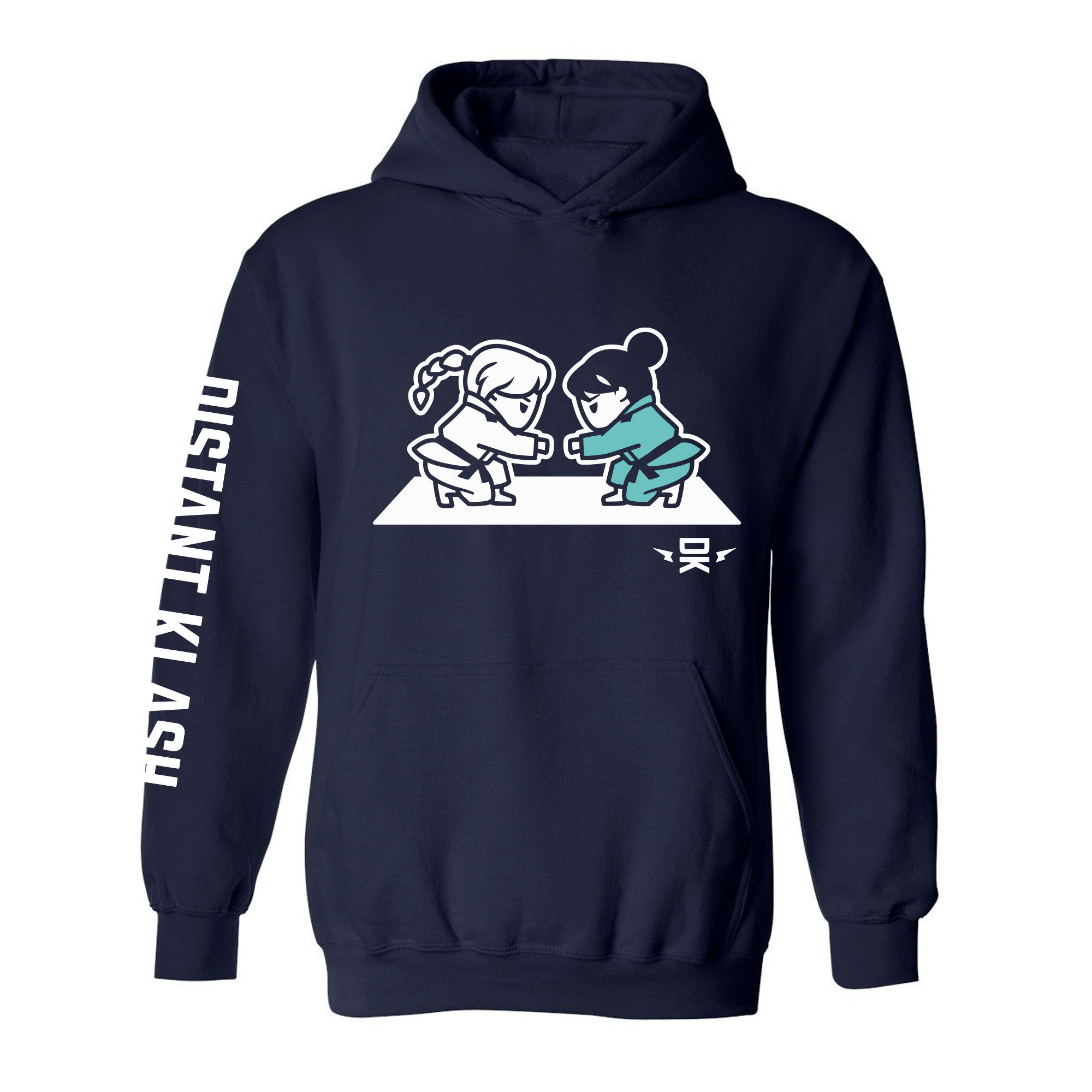 Girls Fist Bump Hoodie - Navy, Black