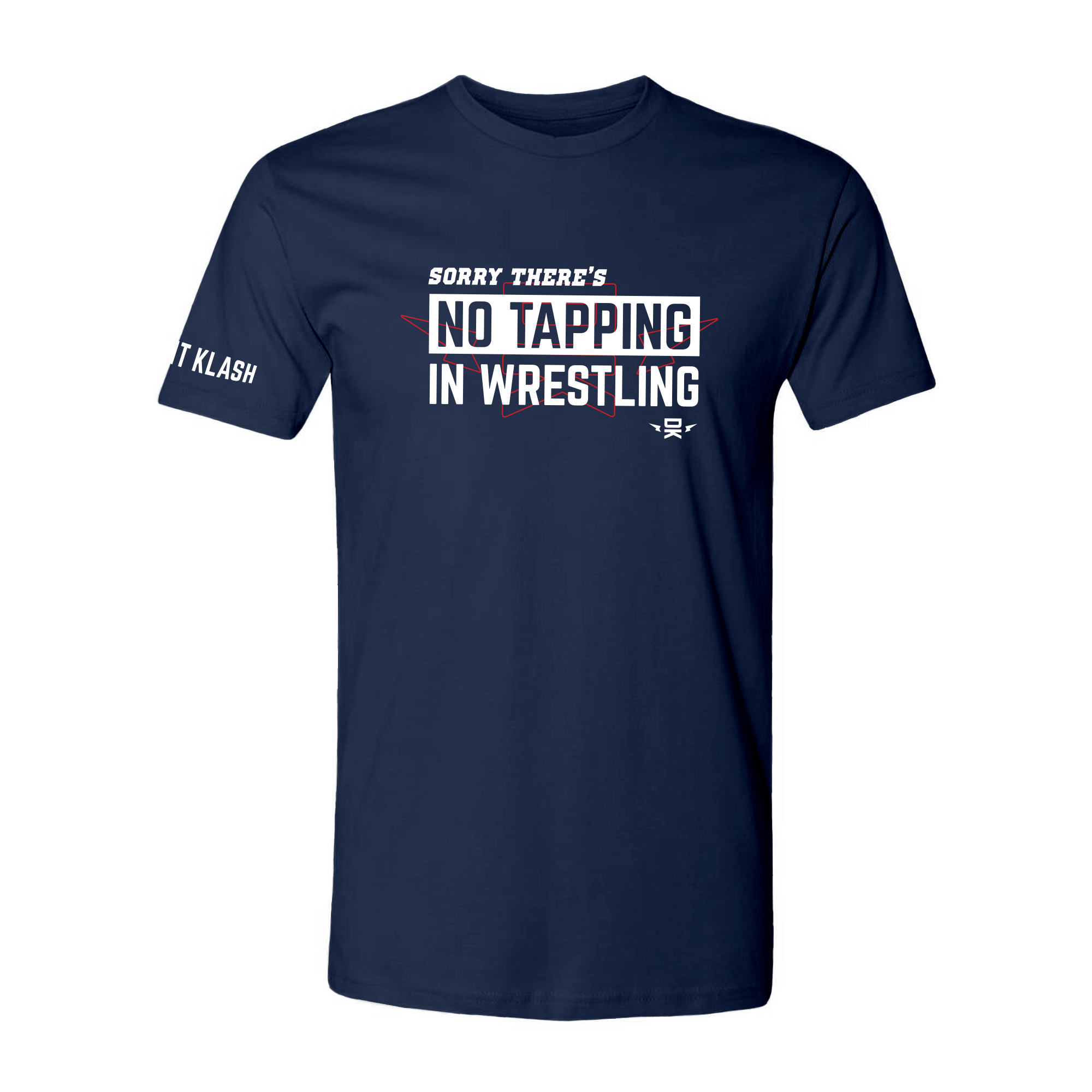 No Tapping in Wrestling T Shirt Navy Black