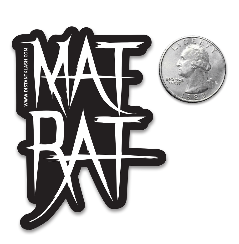 Mat Rat Sticker - Black – Distant Klash