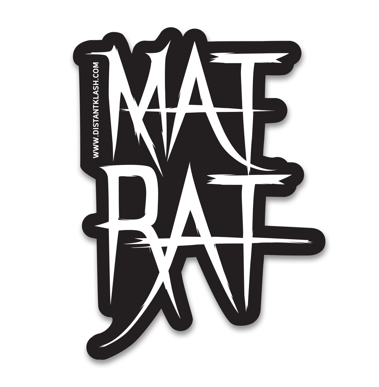 Mat Rat Sticker - Black